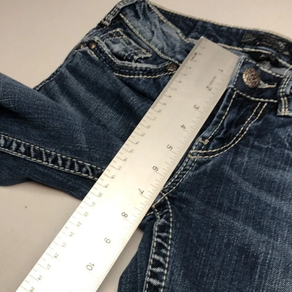 SILVER AIKO LOW STRAIGHT JEANS 26x32 ⭐️